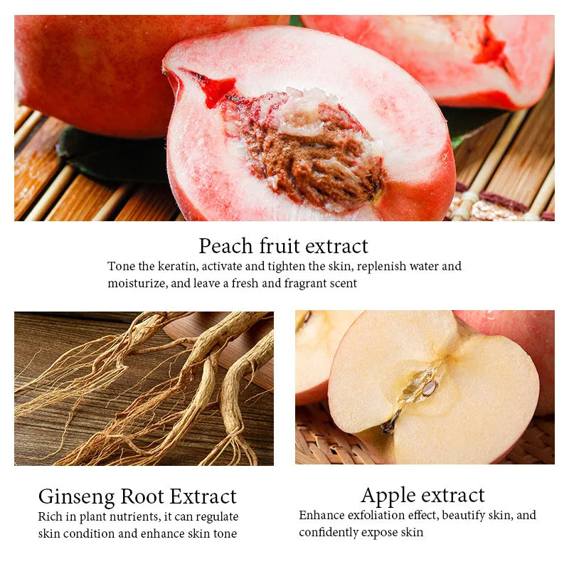 BIOAQUA Honey Peach Exfoliating Facial Cream Scrub Exfoliant Body Scrub Moisturizing Nourishing Exfoliator Face Cream Skin Care