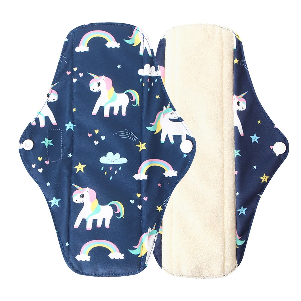 Reusable Organic Cotton Menstrual Pads Sanitary Napkins Washable Menstrual Sanitary Pad Women Cloth Menstrual Pad Period Pads