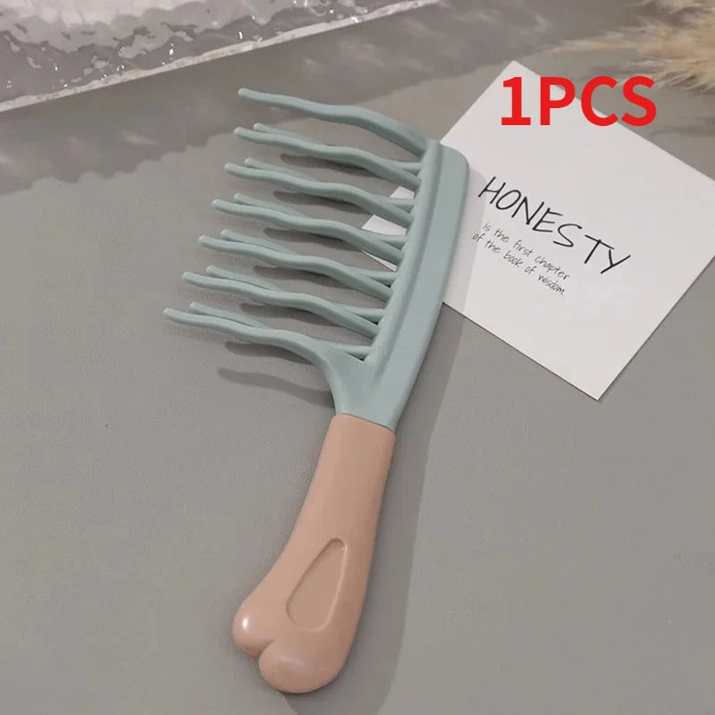 1pc Dual Wide-Tooth Hair Combs, Ideal for Long Curls & Voluminous Styles, Curly Hair Management &Home Massage, Elegant Hair Care