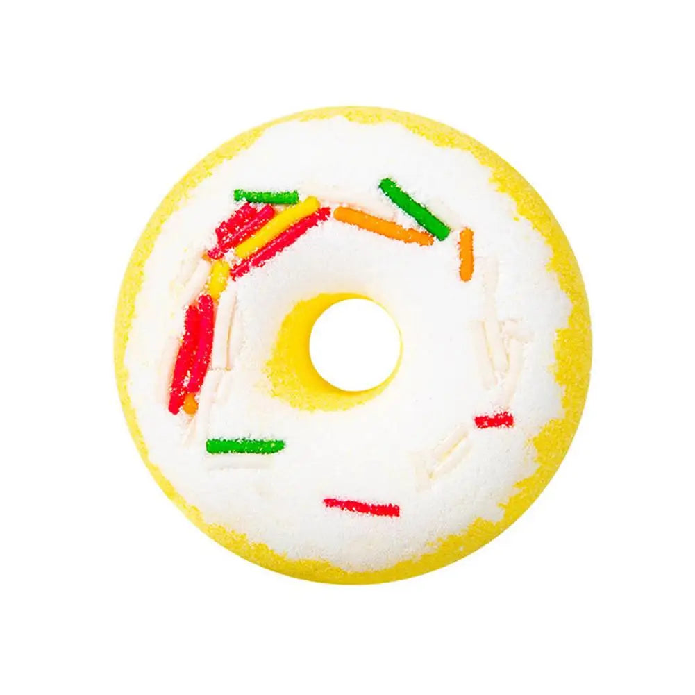 Donut Shaped Bath Salt with Moisturizing Oil, Fizzy Effervescent Bath Salt Ball for Relaxation, Skin Care Gift for Women