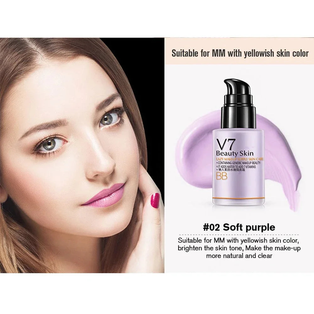 V7 Lazy Lotion BB CC Cream Natural Moisturizing Makeup Concealer Foundation Waterproof Cosmetic