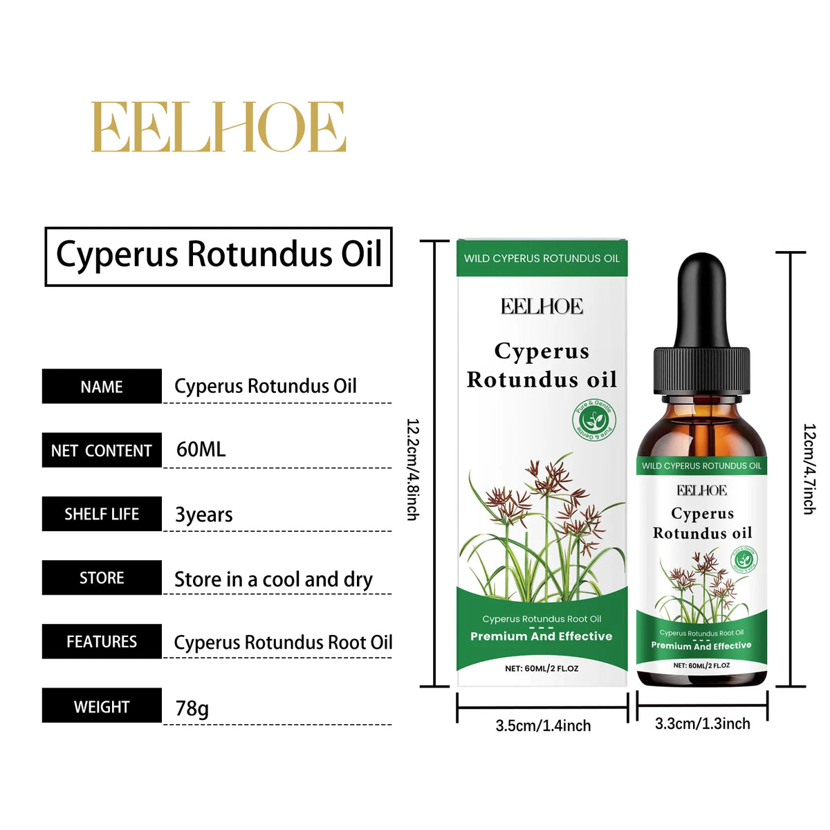 60ml Cyperus Rotundus Oil Gentle Hair Removal Care Oil Body Hair Inhibitor Serum Moisturizing Nourishing Natural Cypress Oil New