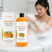 Persimmon Body Shower Gel Gentle Cleaning Pore Moisturizing Remove Sweat Odor Smoothing Non-drying Softening Daily Body Wash Gel
