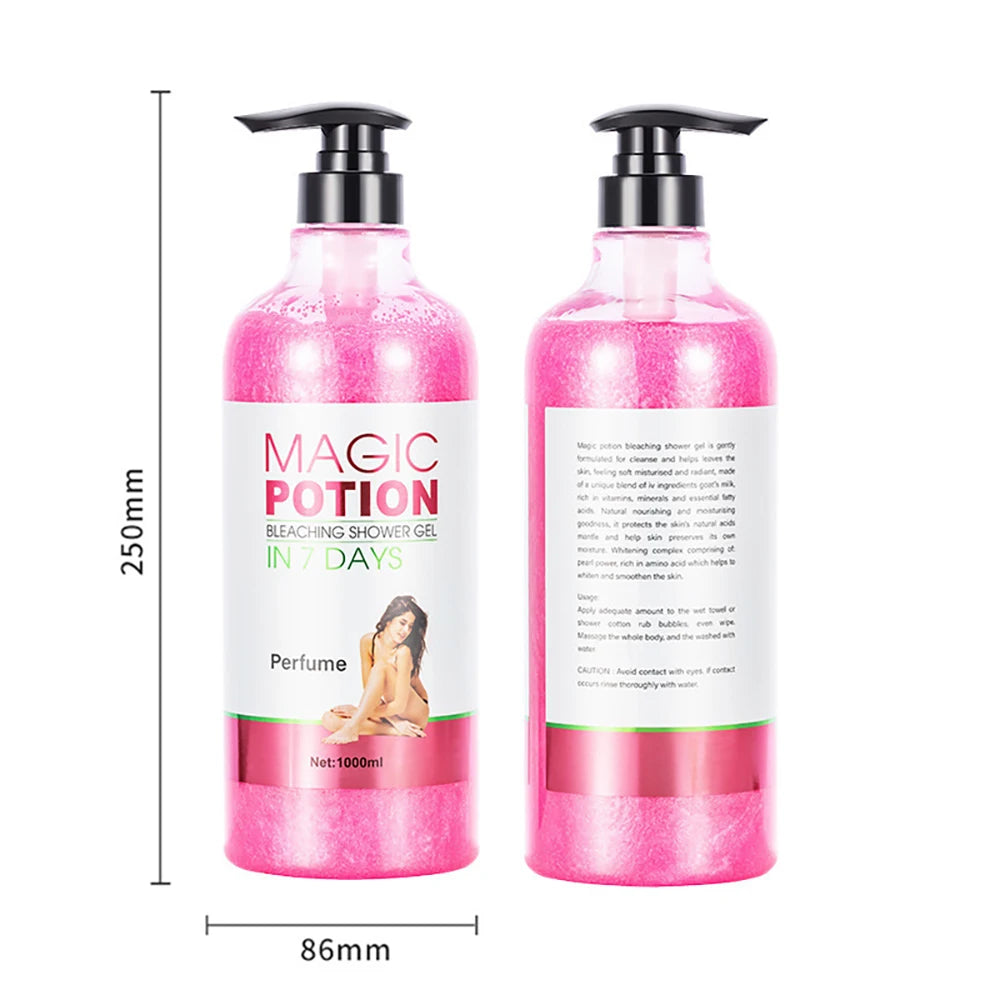 Vitamin C Arbutin AHA Bleached Shower Gel Deep Cleansing Brighten Skin Scrub Body Wash Exfoliator Body Care Fragrance Skincare
