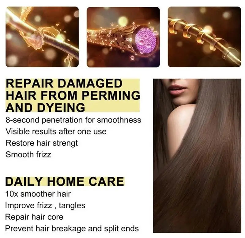 Magical Keratin Hair Mask 5 Seconds Repair Damaged Frizzy Hair Soft Smooth Shiny Nutrition Deep Moisturize Nourishing Hair Care