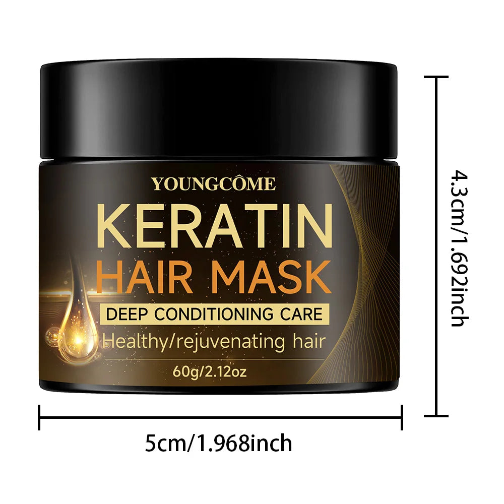 Keratin Hair Mask Moisturizer Conditioner Soft Smooth Frizz Damaged Hair Care Repair Damaged Hair Restore Shine Hair Mask
