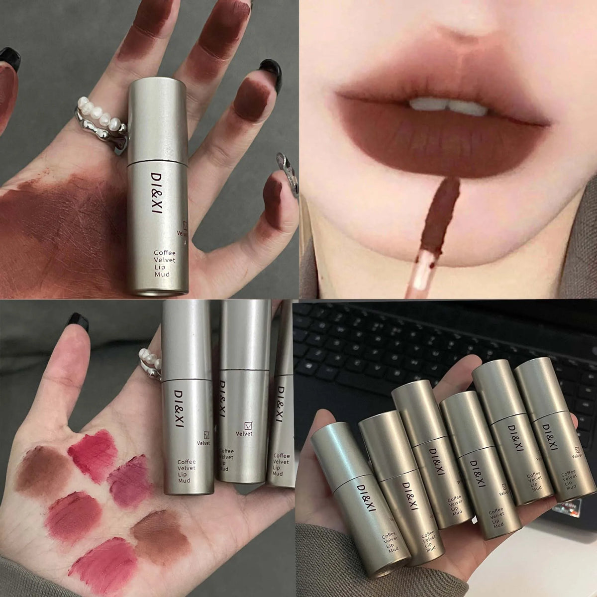 Tube Matte Lipstick, Waterproof and Sweatproof, Does Not Fade Or Remove Makeup, Can Be Used on Both Lips and Cheeks
