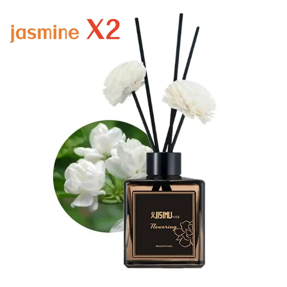 Long Lasting Gardenia Scent Premium Reed DiffuserHome Fragrance Liquid for Living Room Bedroom Odor Remover Hotel Aroma Diffuser
