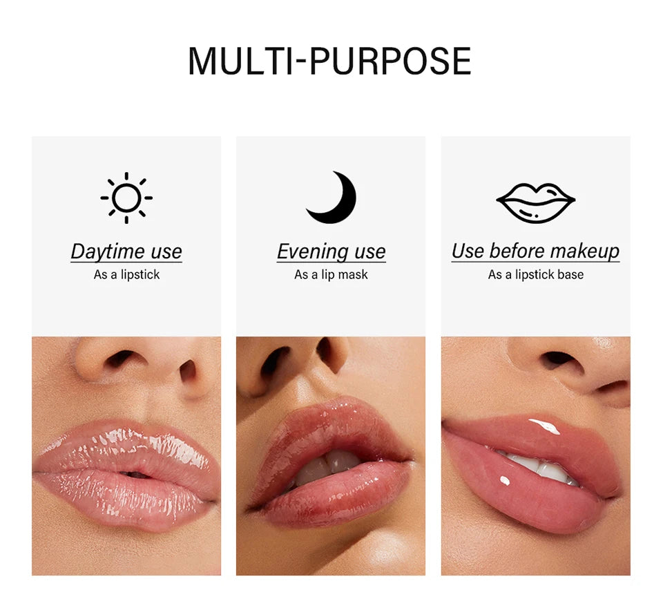 10ml Moisturizing Peptide Lip Treatment Lip Mask Gel Remove Dead Skin Lipstick Base Lip Cream Lip Care Mask Reduce Lip Lines