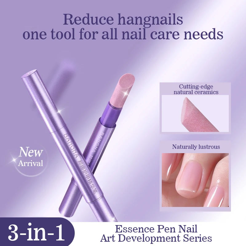 3-in-1 Nail Art Pen Hand Armor Essence Brush Cuticle Pusher Manicure Care Tools Cuticle Oil Pen Dead Skin Cuticle Remover Pen