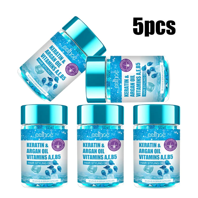 Magic Hair Vitamin Capsule Keratin Oil Fast Restore Hair Soft Smooth Shiny Deep Moisturizer Frizzy Dry Scalp Hair Care Products