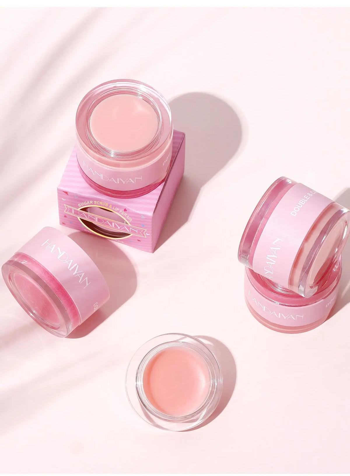 HANDAIYAN 2in1 Lip Scrub Balm Exfoliator Moisturizer Repair Mask Sugar Care Double Effected Hydrating Treatment
