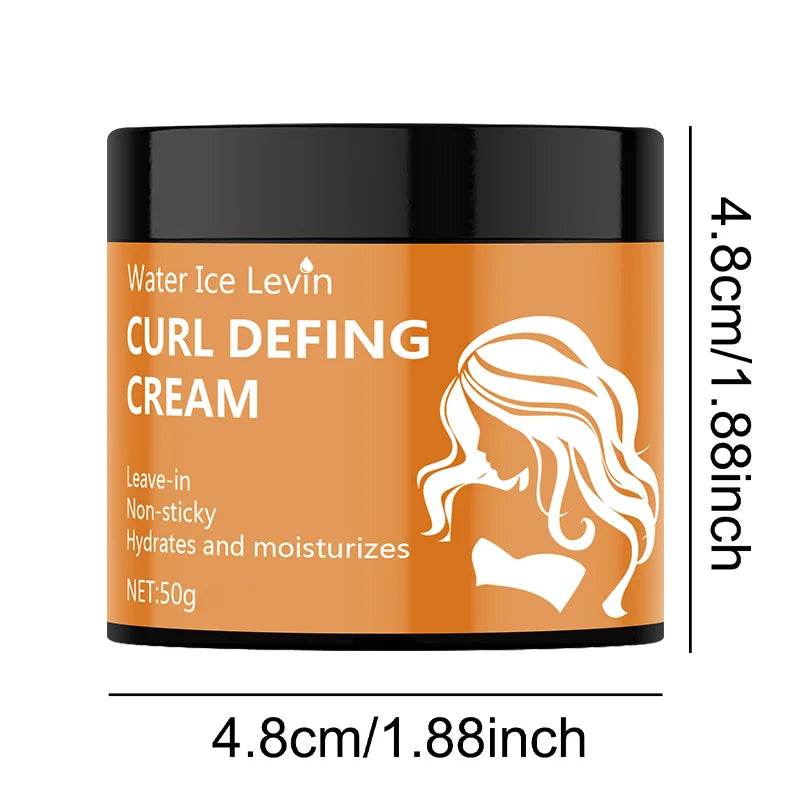 50g Black Castor Oil Curl Styling Cream - Moisturizing hair styling cream for normal hair, suitable for men and women, with an easy-to-use and portable plant-based formula