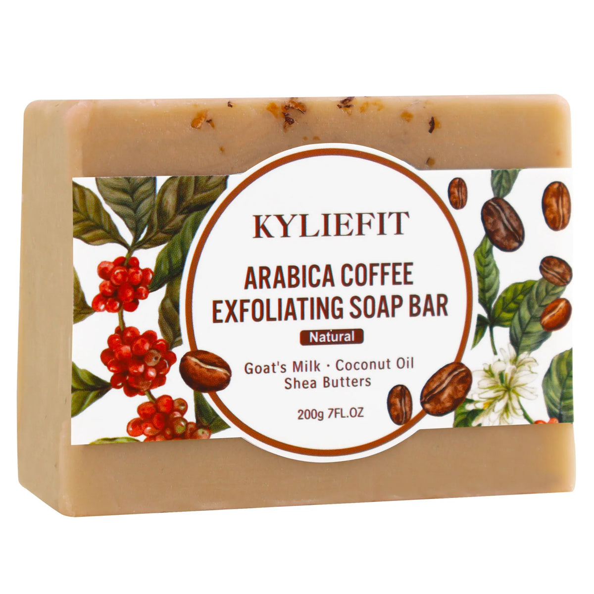 KYLIEFIT Coffee & Brazilian Nut Shea Sugar Scrub, Lightening, Whitening, Exfolilate, Nourishing, Cleaning Skin, for Face, Body