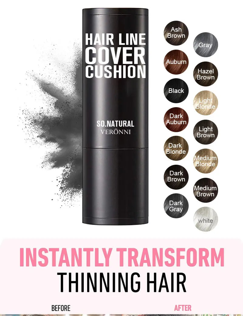 Instant Hairline Powder, Fast Covering Hair Root Concealer, Eyebrow and Beard Lines, and Long-lasting Wind and Sweat Resistant