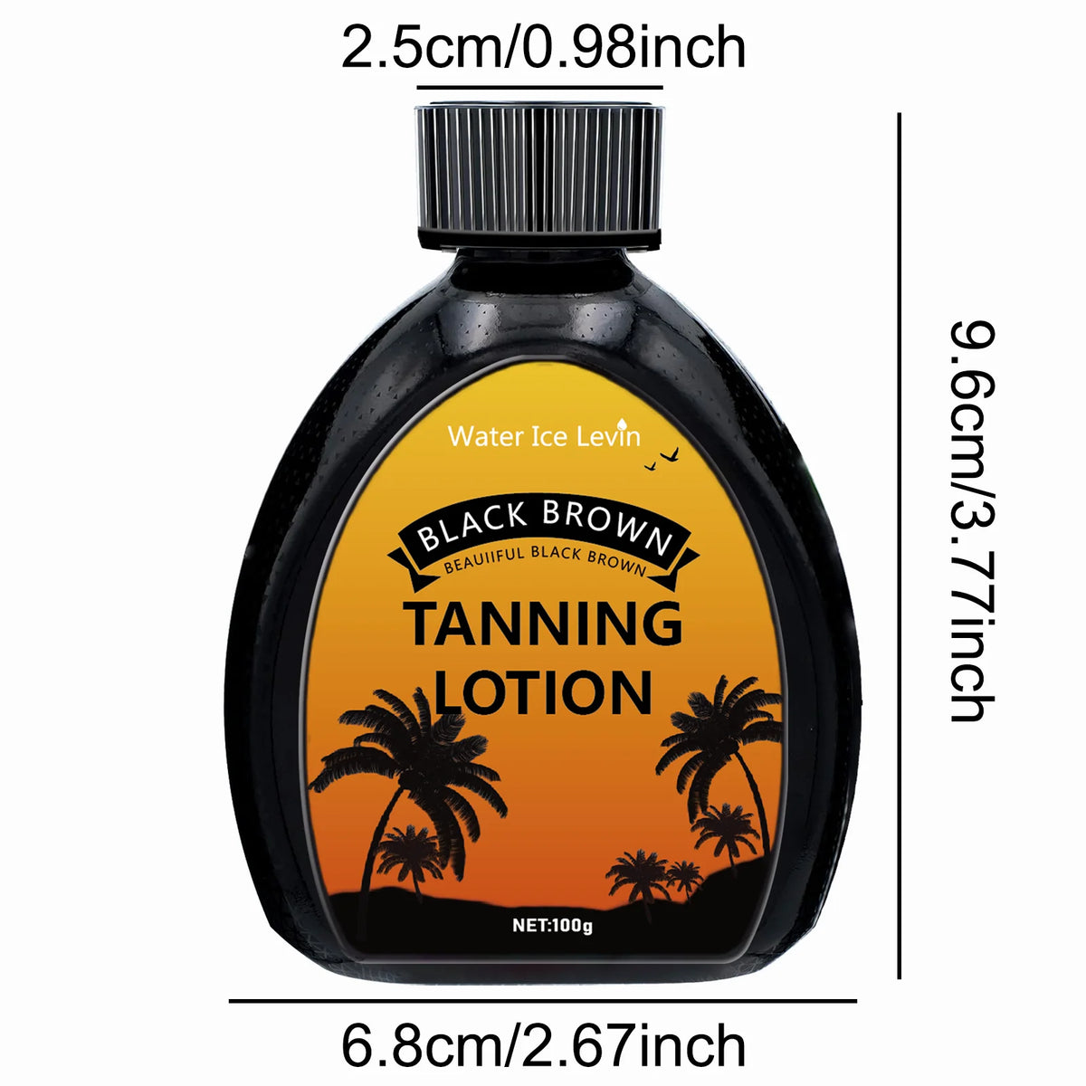 Black Brown Tanning Lotion, Waterproof, Long-Lasting, Moisturizing Self-Tanner, Contains Jojoba Oil Alcohol-Free, Suitable for All Skin Types, No Sunlight Exposure Needed.