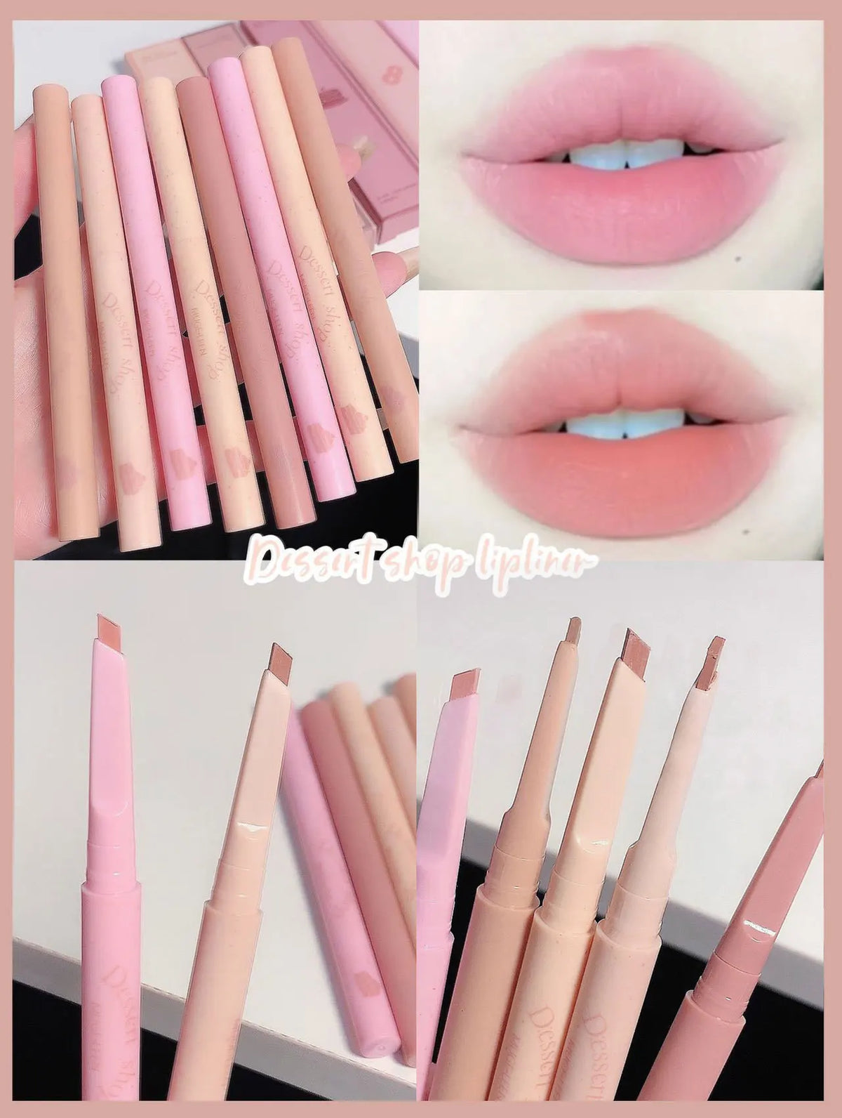 Dessert Lip Liner Automatic rotating waterproof lasting no color outline lip lipstick pen