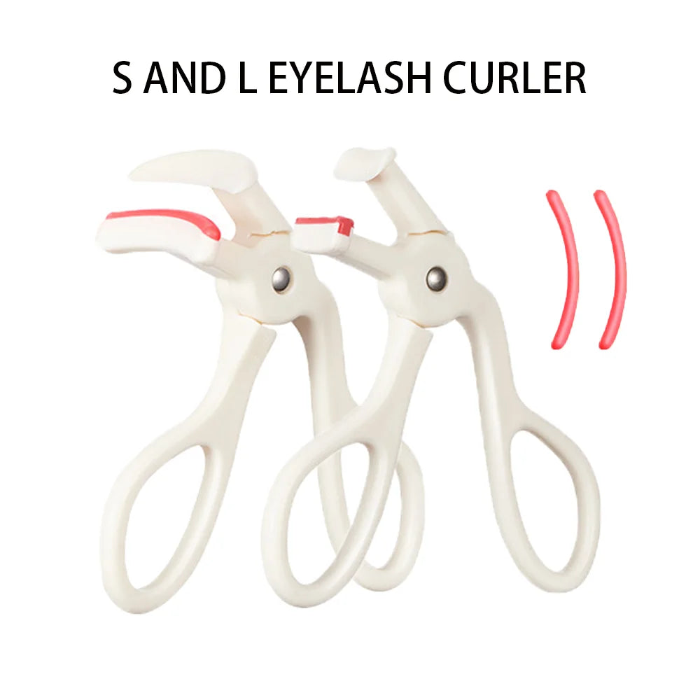 CALIYI Large Small Eyelash Curlers with Silicone Strips To Extend Curling Eyelashes and Make-up Tools For Big Eyes For Makeup