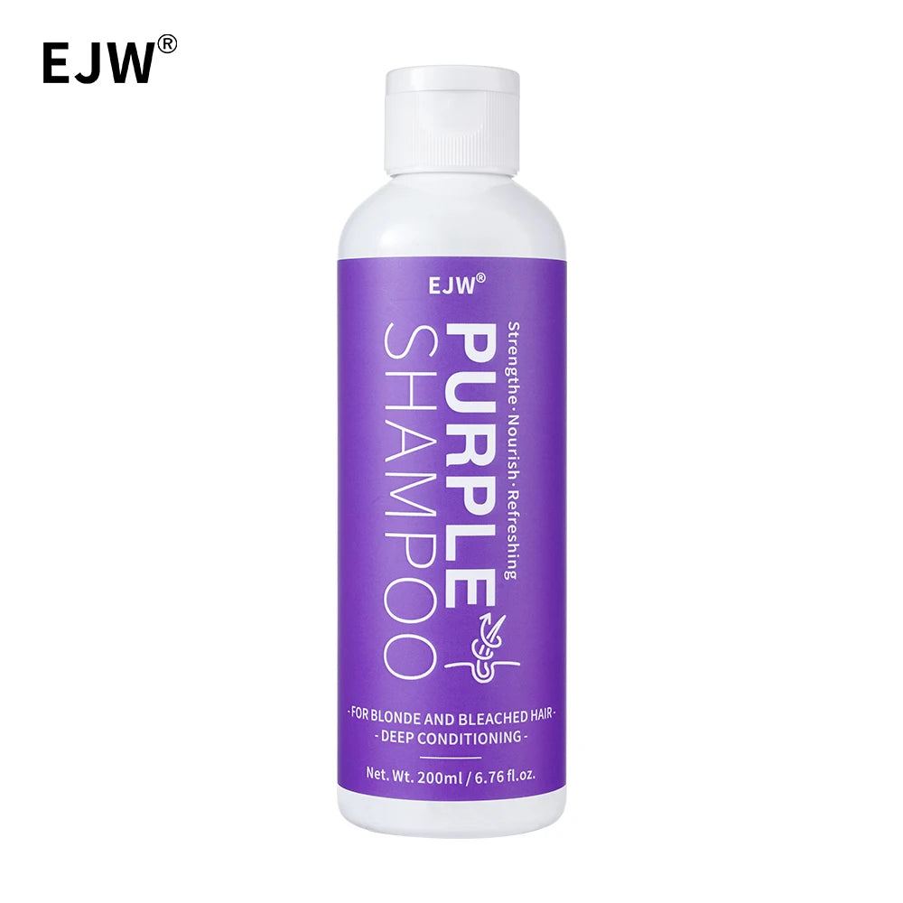 EJW Purple Shampoo & Conditioner Set, Purple Color Depositing Shampoo for Blondes,Bleached & Grey Hair,Enhances Shine & Brightn