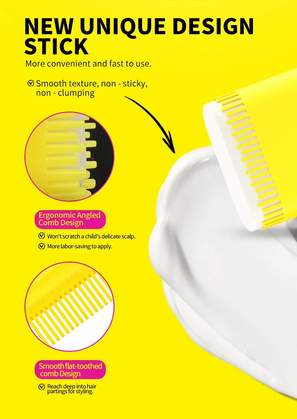 SEVICH Kids Hair Styling Gel Children Broken Hair Arrangement Cream Anti-frizz Braiding Gel Hair Wax Stick Hair Finishing Care