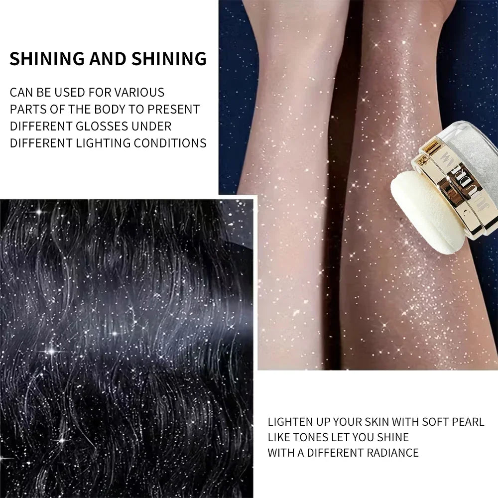JUJU DREAM Fairy Highlighter Powder Shimmer Glitter Shiny Face Body Brightening Makeup Palette