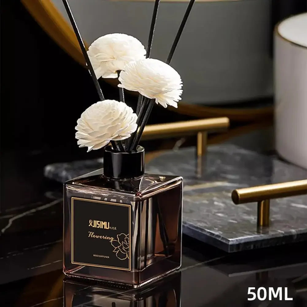 Long Lasting Gardenia Scent Premium Reed DiffuserHome Fragrance Liquid for Living Room Bedroom Odor Remover Hotel Aroma Diffuser