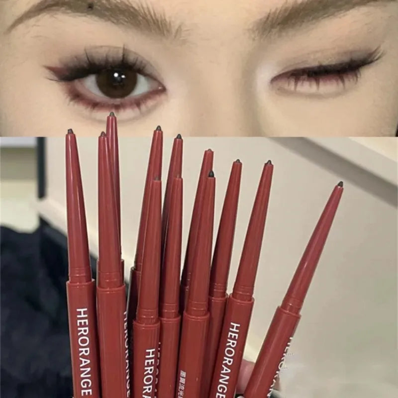 12 Colors Eyeliner Pencil Smooth Wine Red Soft High Pigment Eye Liner Pen Waterproof Matte Aegyosal Lying Silkworm Eyes Makeup