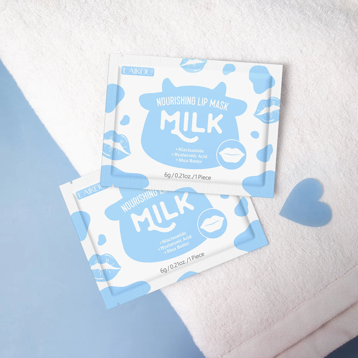LAIKOU 5/10pcs Lip Mask Lip Care Moisturizing Hydrating Repair Lighten Lip Lines  Gel Patch Lips Pad Patches Care Products