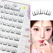 10 Rows Dense Natural False Eyelashes Segmented Glue-free Eyelash Extension Korean Women's Group Lightly Curling Eyelash Cluster