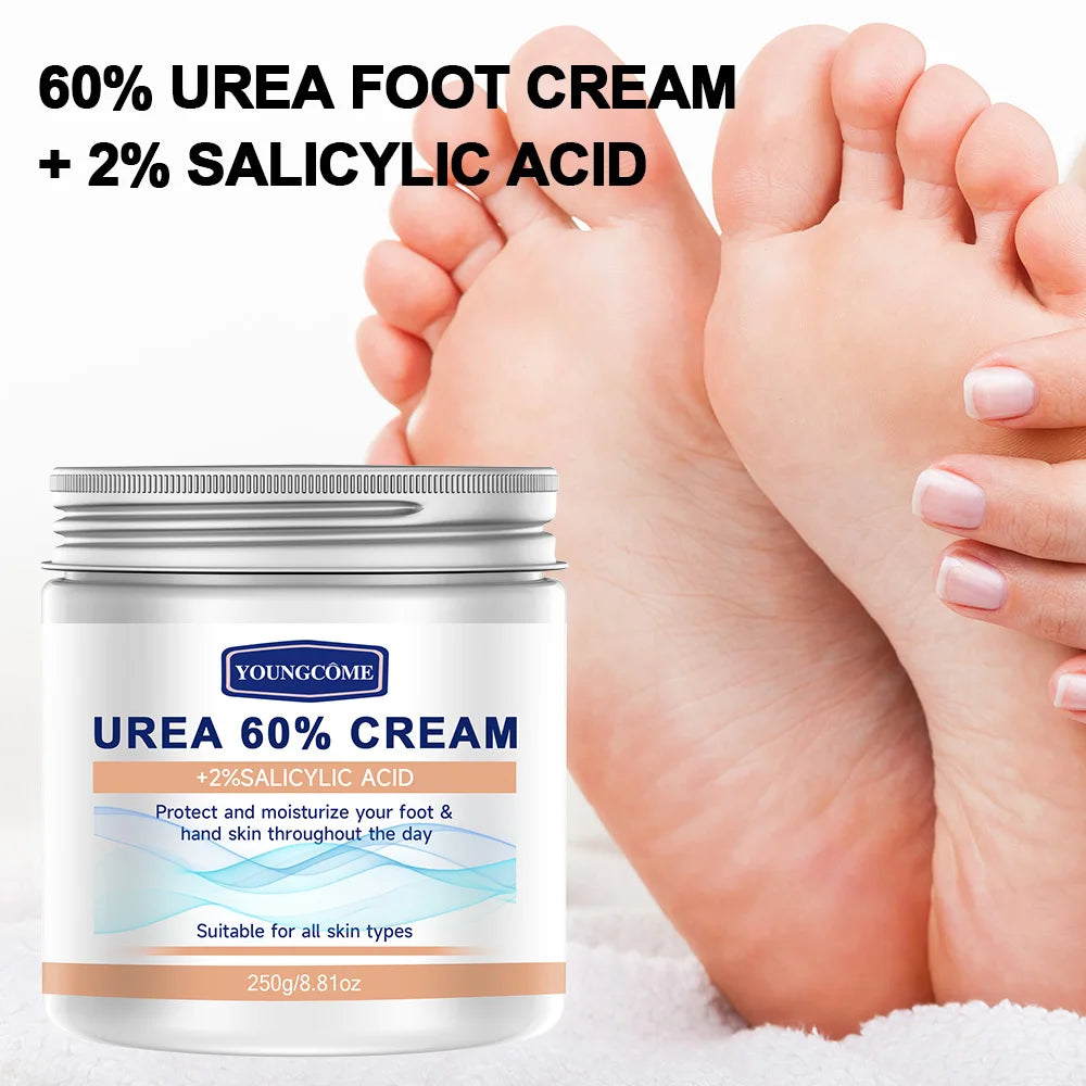 YOUNGCOME 250G Urea Cream with Salicylic Acid - Hydrating Hand Foot Cream for Dry Skin Care All Day 8.81OZ