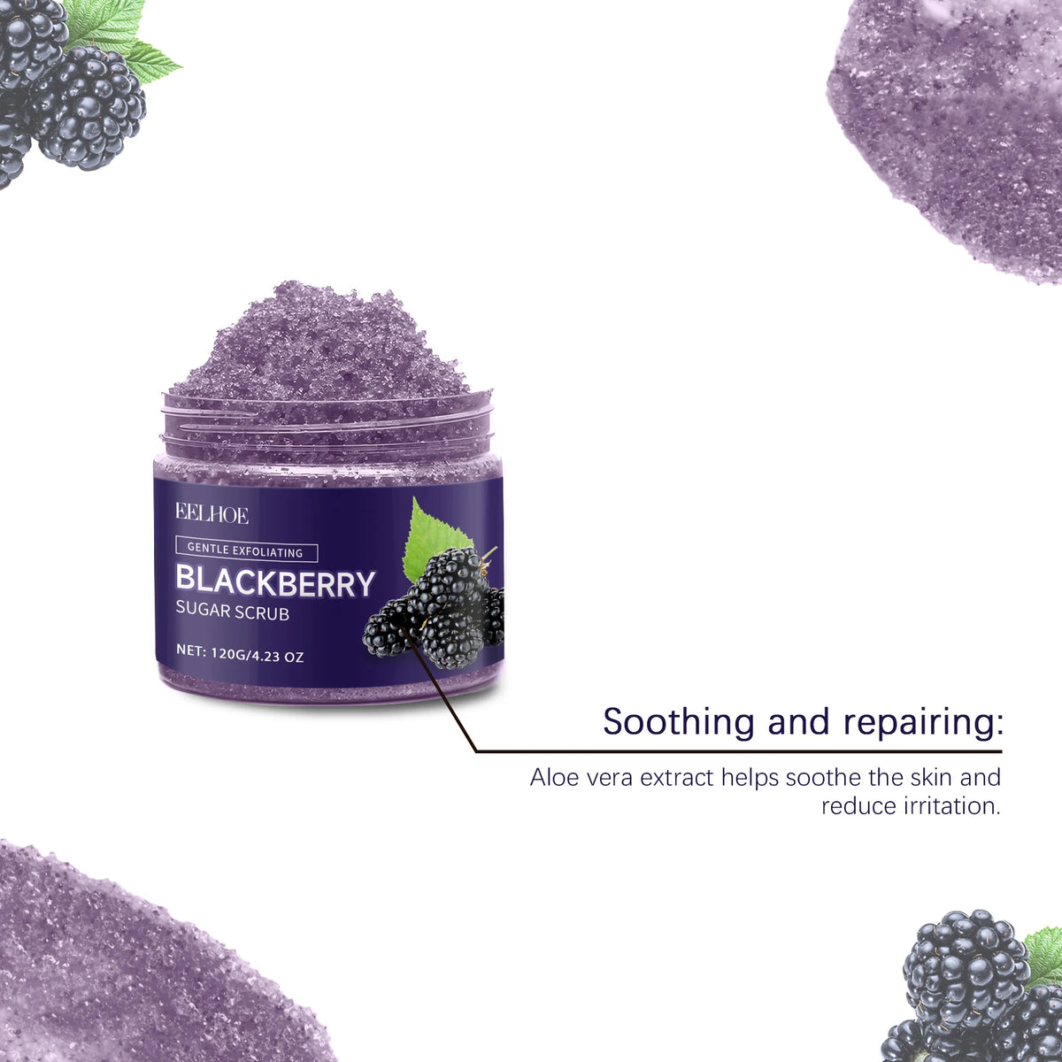 Blackberry Sugar Body Scrub Effectively Removes Dead Skin Restores Smooth Delicate Skin Deep Moisturizing Exfoliating Body Scrub