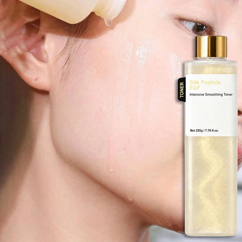 Silk Peptide EGF Smoothing Toner Revitalizing Hydrating Soothing Essence Water Improves Rough Skin Moisturizing Facial Toner