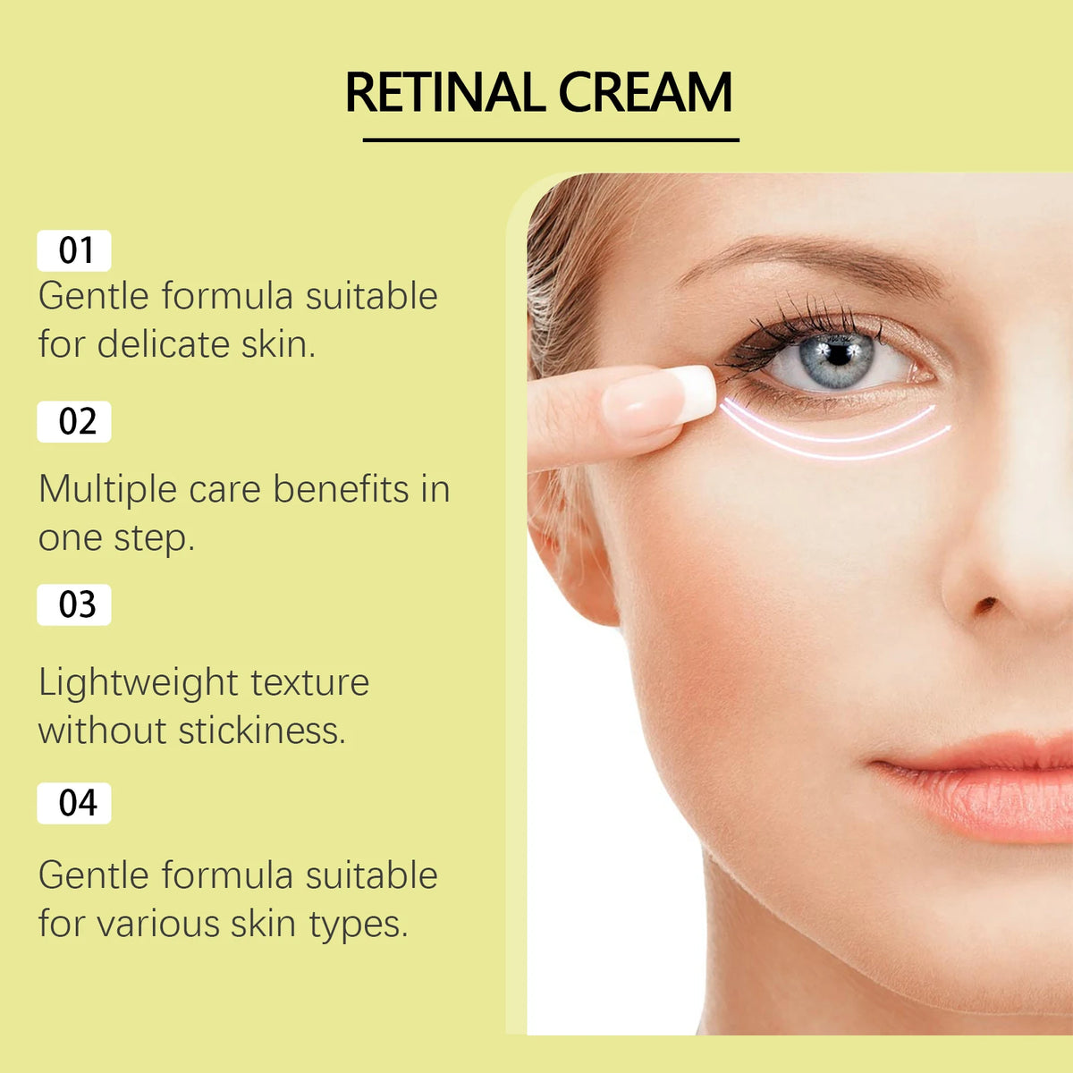 1/2/3/4 Pcs Retinol Face Cream Moisturizing Hydrating Skin Care Gentle Formula for Sensitive Skin Portable Travel Size 15g