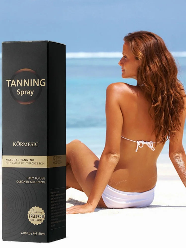 120ml Self-Tanning Spray Evenly Moisturizing, Refreshing and Non-Greasy, Long-Lasting Tanning Effect. Create a More Wild and Confident Makeup Look. Suitable for Outdoor Use and Does Not Require Sunlight. The Perfect Choice fo