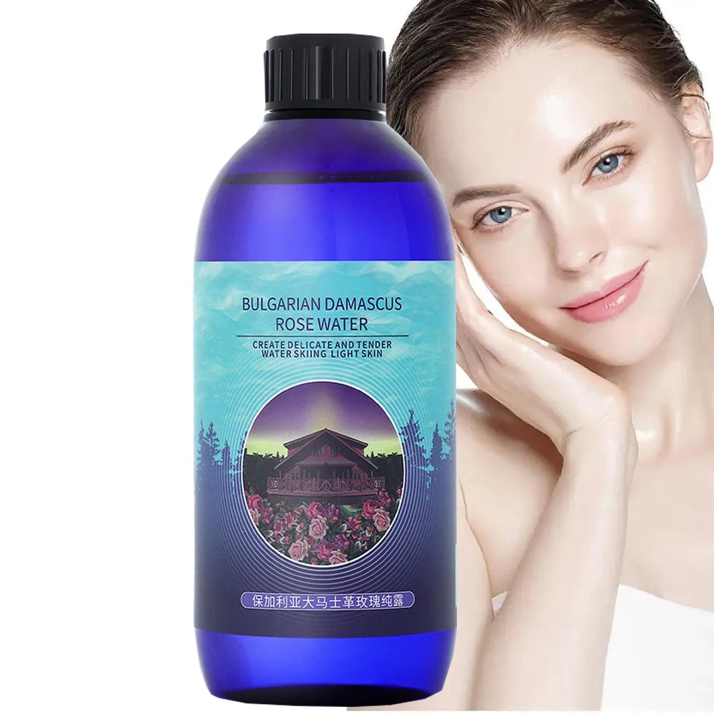 400ml Rose Water Damask Rose Hydrosol Brighten Skin Tone Rose Hydrosol Facial Toner Organic Rose Petals Essence Essential Oil
