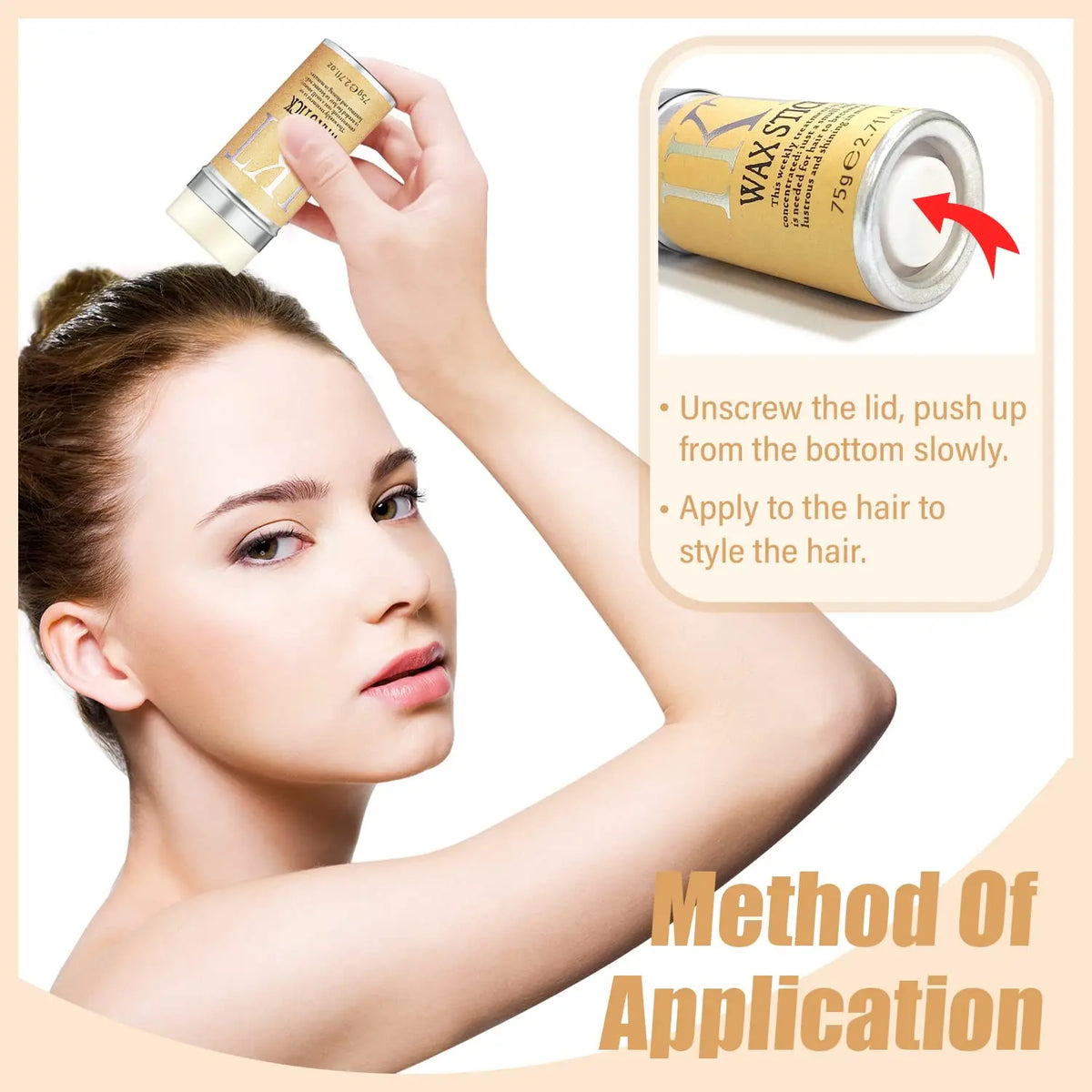 High Quality Hair Wax Stick for Wigs and Hairstyling-Edge Control, Non-Greasy Pomade for Fly Away and Frizzy Hair, Christmas Gif