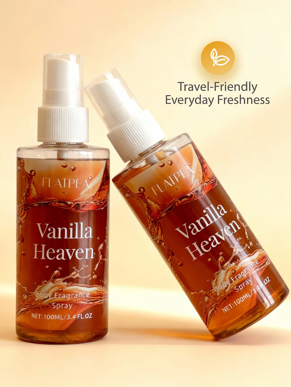 1pc 100ml Portable Vanilla Caramel Food Fragrance Room Spray, Air Freshener，Recommended Gift, Christmas