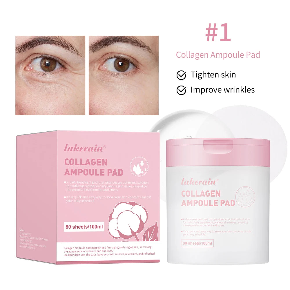 80 Sheets/ 100ml Toner Cotton Pads For All Skin Types, Tighten Skin Improve Fine Lines, Calm Balance Acne And Sensitive Skin