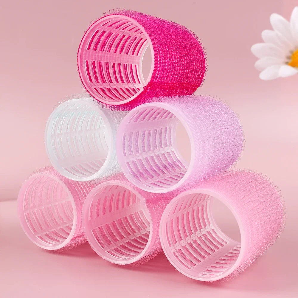 Self-Adhesive Hair Rollers Portable Lazy DIY Magic Styling Tools Home Use Pink Hair Roller Bang Beauty Braiders Hairdressing