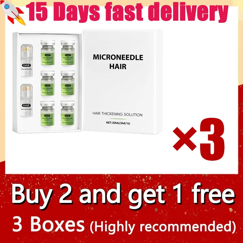 Nourishing Scalp Hair Serum Microneedle Roller Kit Reduce Hair Loss Strengthen Hair Roots Daily Care.