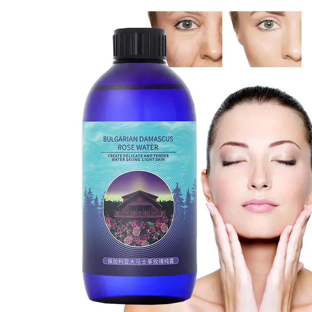 400ml Rose Water Damask Rose Hydrosol Brighten Skin Tone Rose Hydrosol Facial Toner Organic Rose Petals Essence Essential Oil