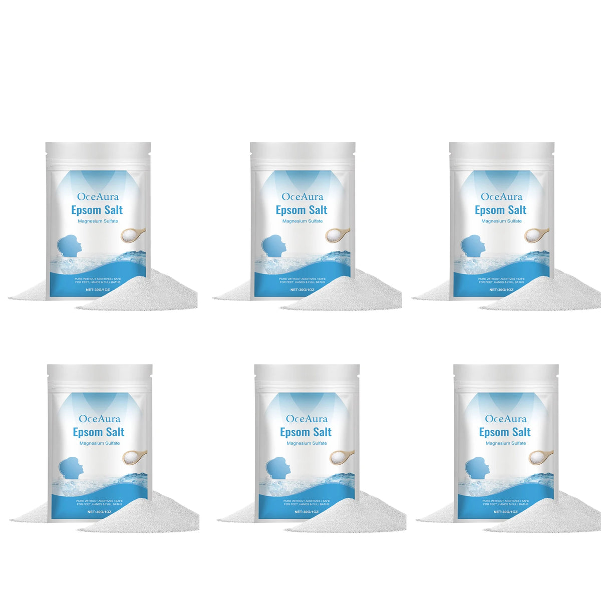 Epsom Salt Magnesium Sulfate Moisturizing Exfoliating Pure Natural Feet Hands Bath Body Relaxation Muscle Relief Detox Skin Care