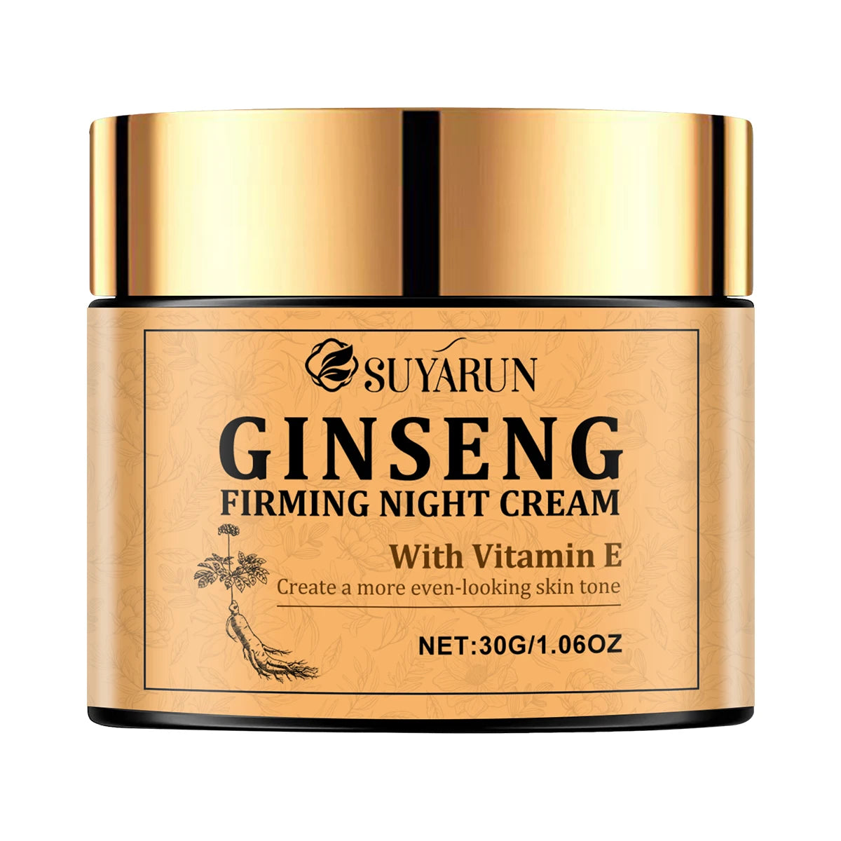 Ginseng Firming Night Cream Moisturizing Nutritious Anti-Aging Skin Care Product for Evening Use.
