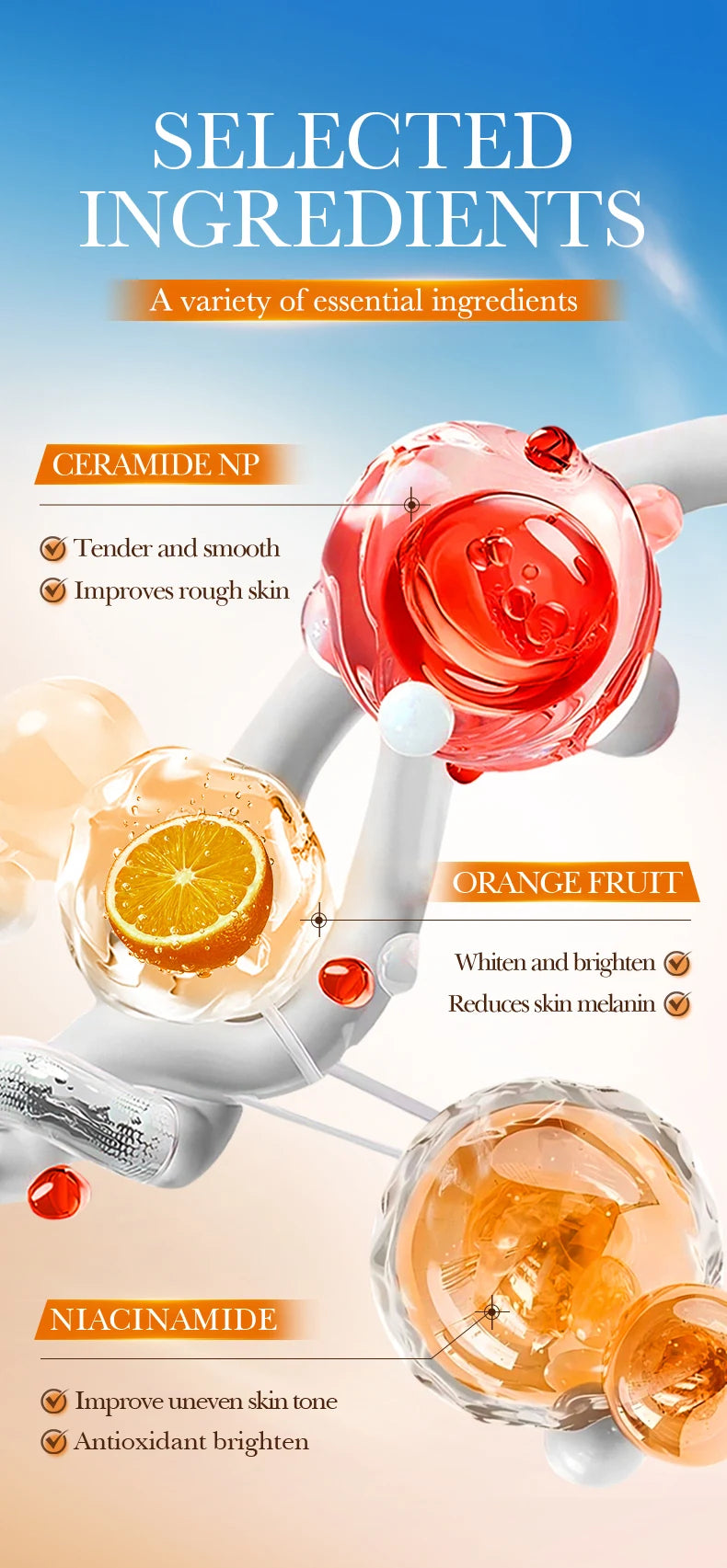 Orange Exfoliating Peeling Gel Facial Scrub Moisturizing Nourish Repair Scrubs Blackhead Removal Face Cleanser Korean Cosmetics