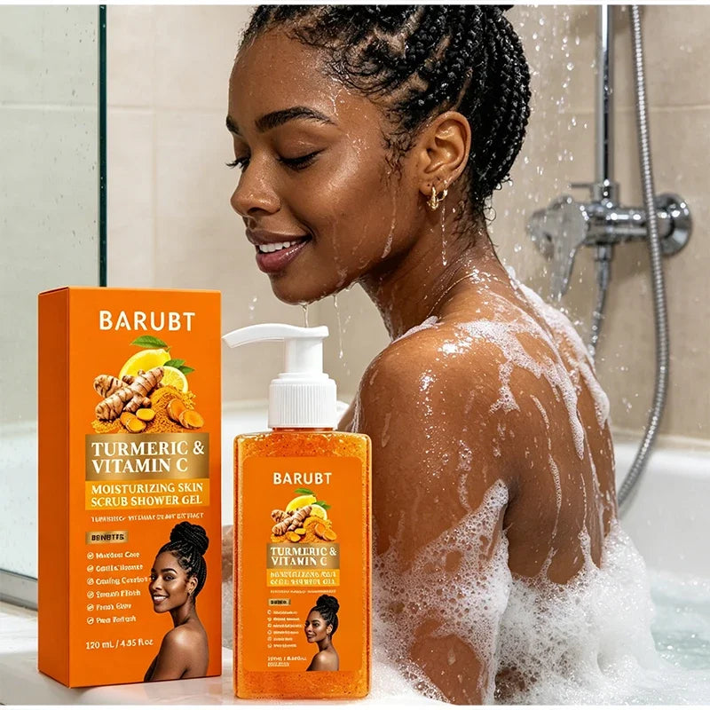 Vitamin C Brightening Body Wash Exfoliating Shower Gel Aloe Vera Moisturizing Skin Polish Gentle Deep Cleansing Daily Skincare