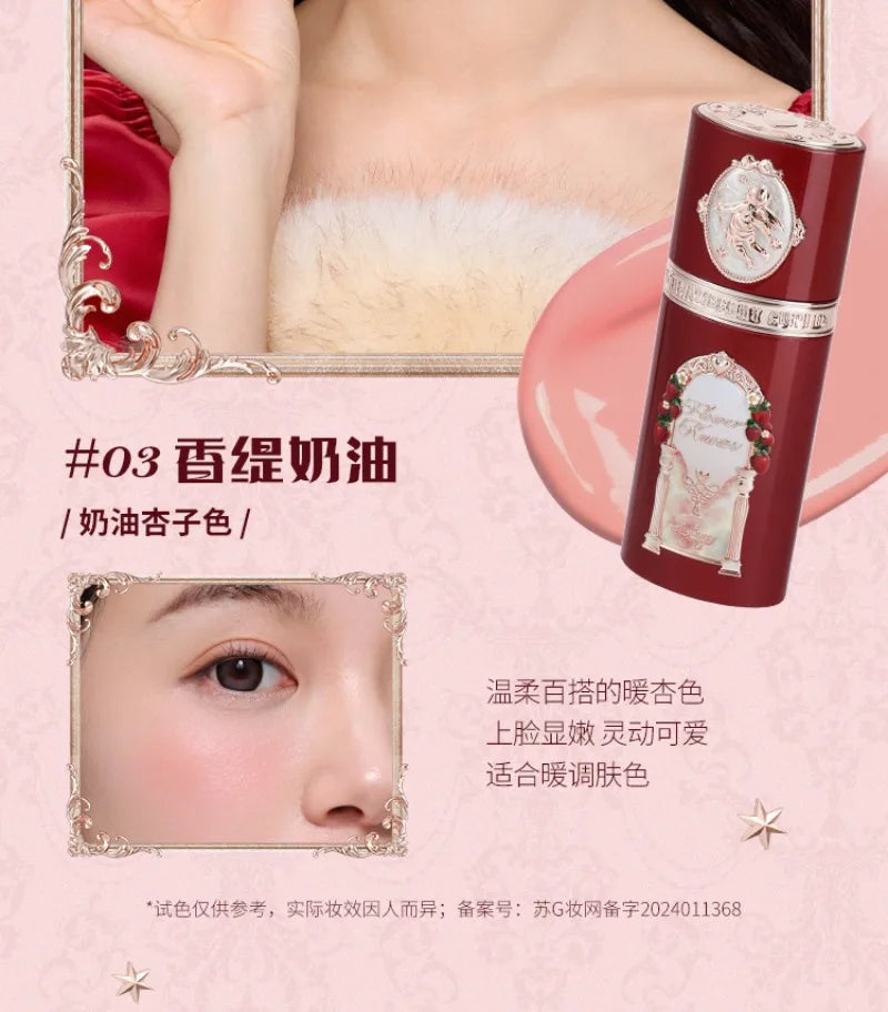 Flower Knows Strawberry Cupid Collection Liquid Blush Makeup for Cheeks Matte Finish Face Blushes Cream For Healthy Natural