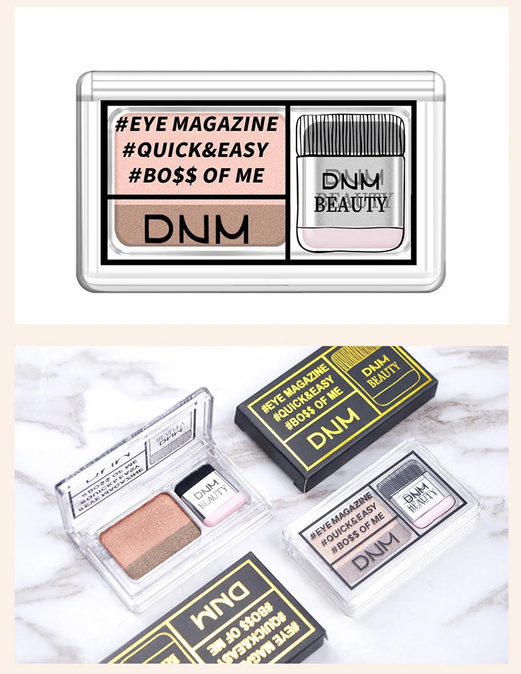 Two-color Matte Eye Shadow Double Small Box Lazy Eye Shadow  Easy to Carry Eyeshadow Tray Professional Women's Cosmetics