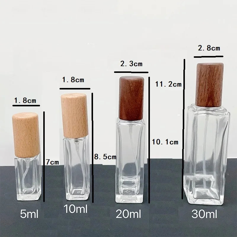 5ml-30ml Beech Lid High Quality Perfume Spray Bottle Empty Glass Parfum Atomizer Travel Cosmetic Bottl Sample Vials Refillable
