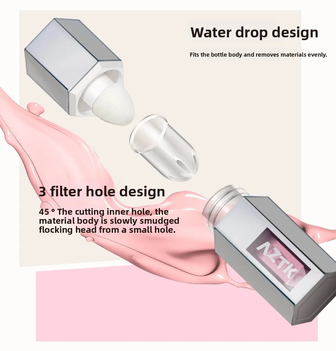 AZTK Liquid Blush Highlighter Contour Stick - Creamy Matte Natural Flush,Face Sculpting & Lifting Effect,Long Lasting Cheek Tint