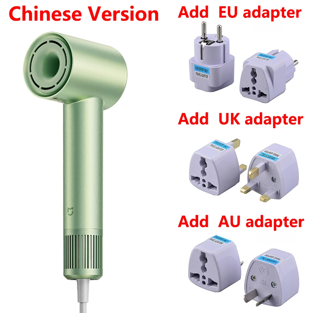 New MIJIA H501 High Speed Anion Hair Dryers Wind Speed 62m/s 1600W 110000 Rpm Professional Hair Care Quick Dryer Negative Ion CN